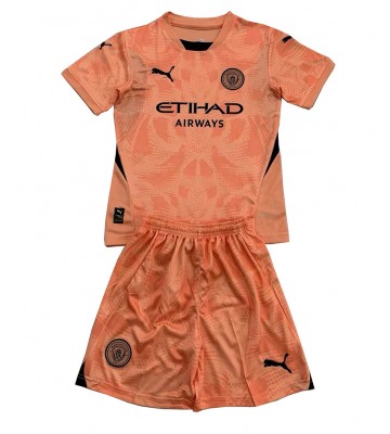 Manchester City Portero Segunda Equipación Niños 2024-25 Manga Corta (+ Pantalones cortos)